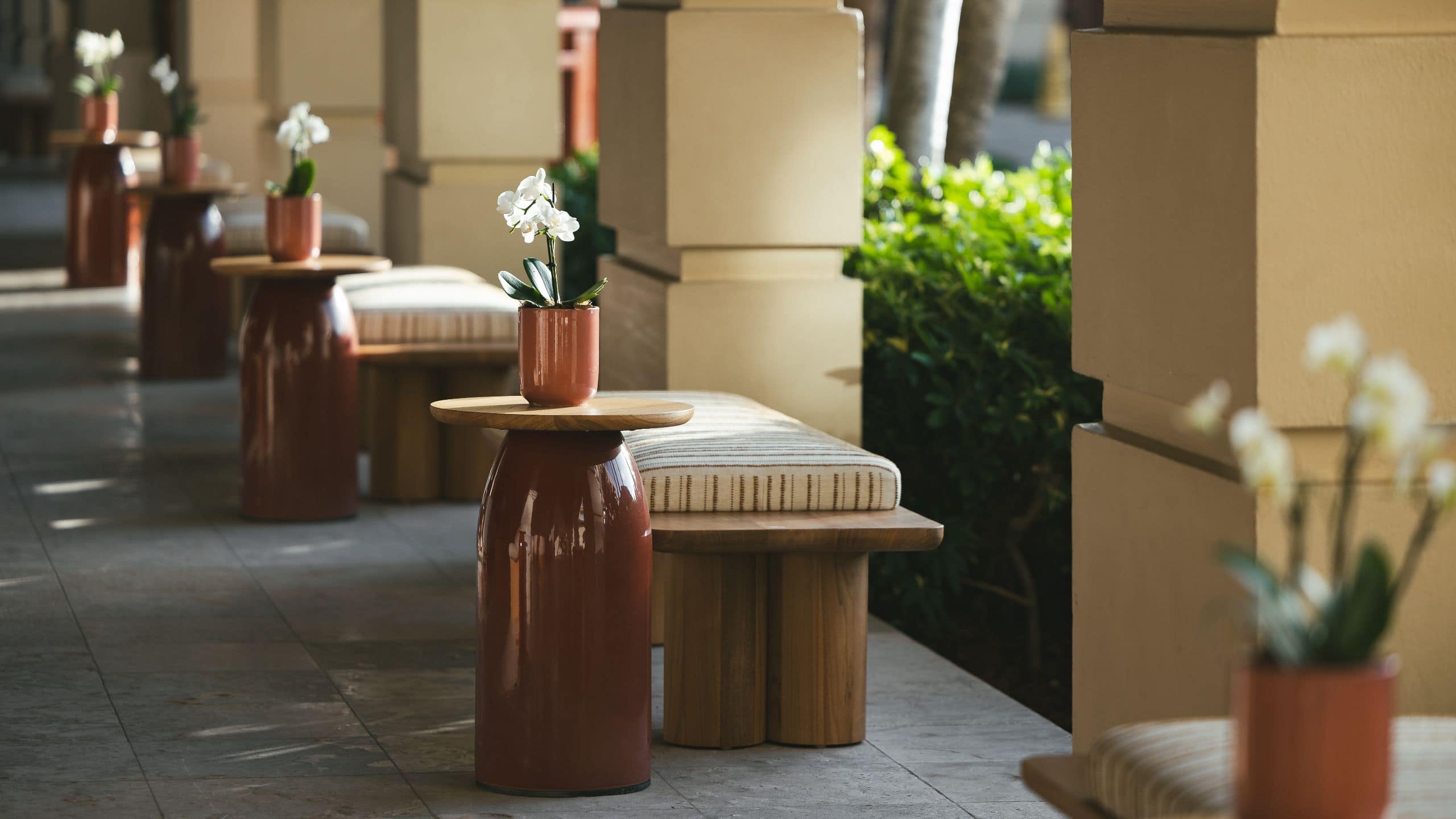 Open-air lobby at Hyatt Regency Aruba