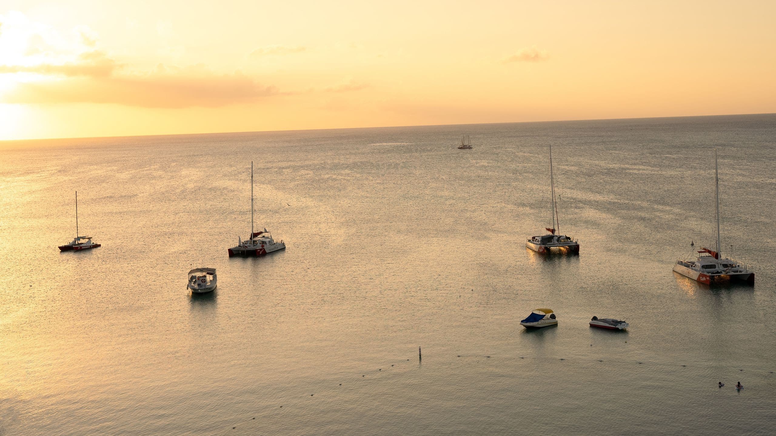 Palm Beach at sunset near Hyatt Regency Aruba