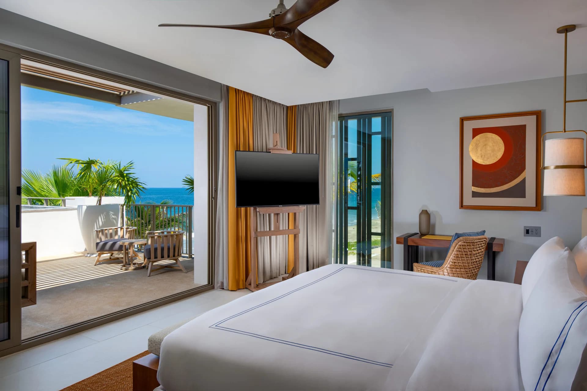 Grand Oceanfront Suite with ocean-view balcony at Conrad Punta de Mita