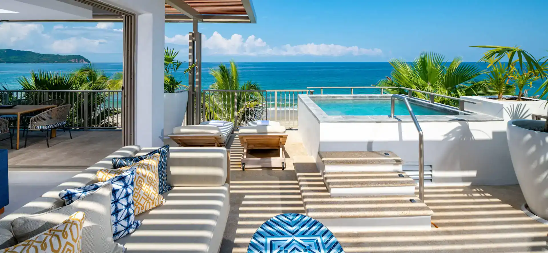 Oceanfront terrace with private pool at Conrad Punta de Mita