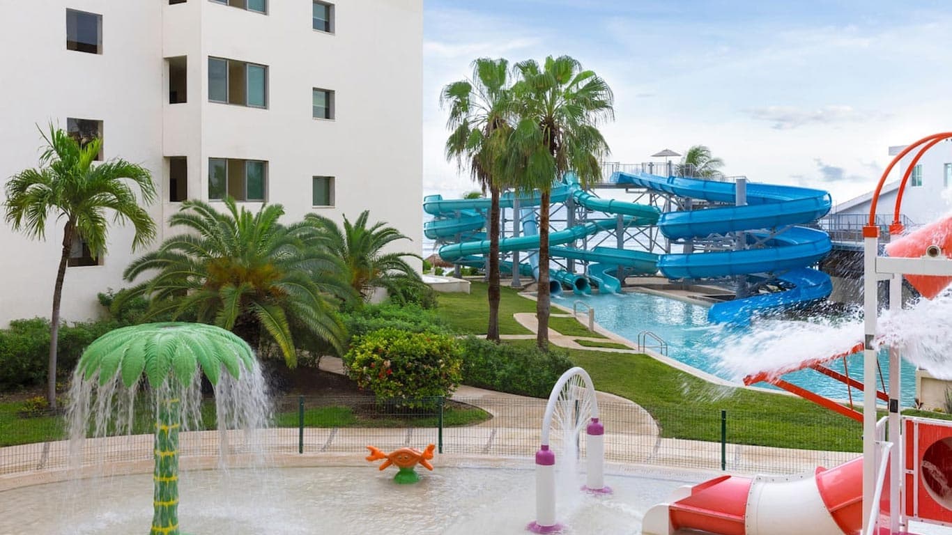 Water park slides at Hyatt Ziva Riviera Cancun