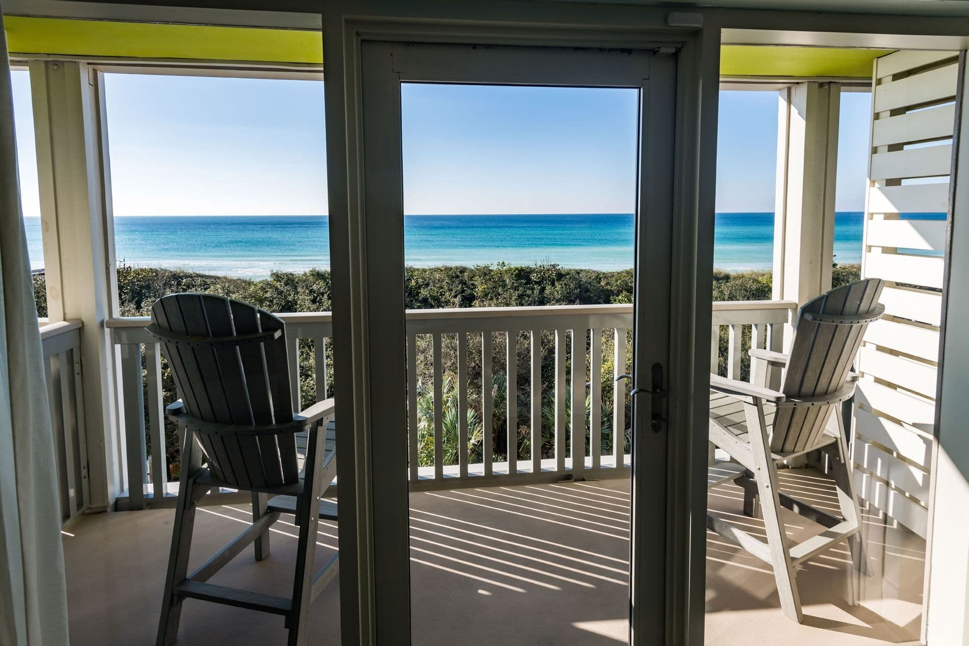 WaterColor Inn private balcony with Gulf view
