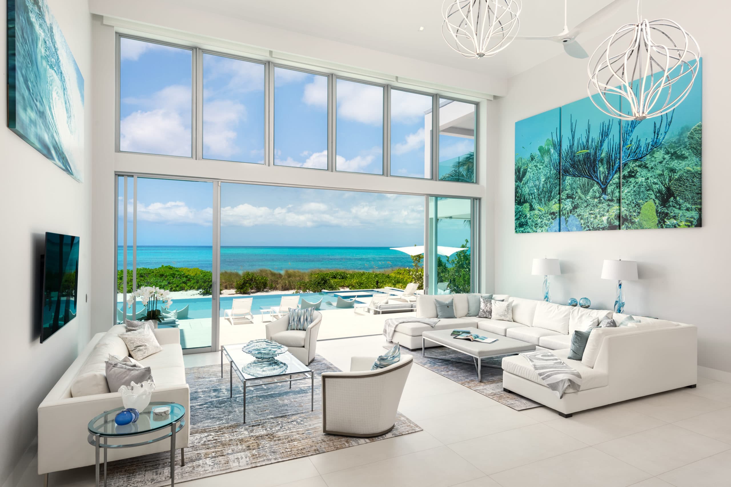 Villa Seaclusion Oasis living area with ocean views