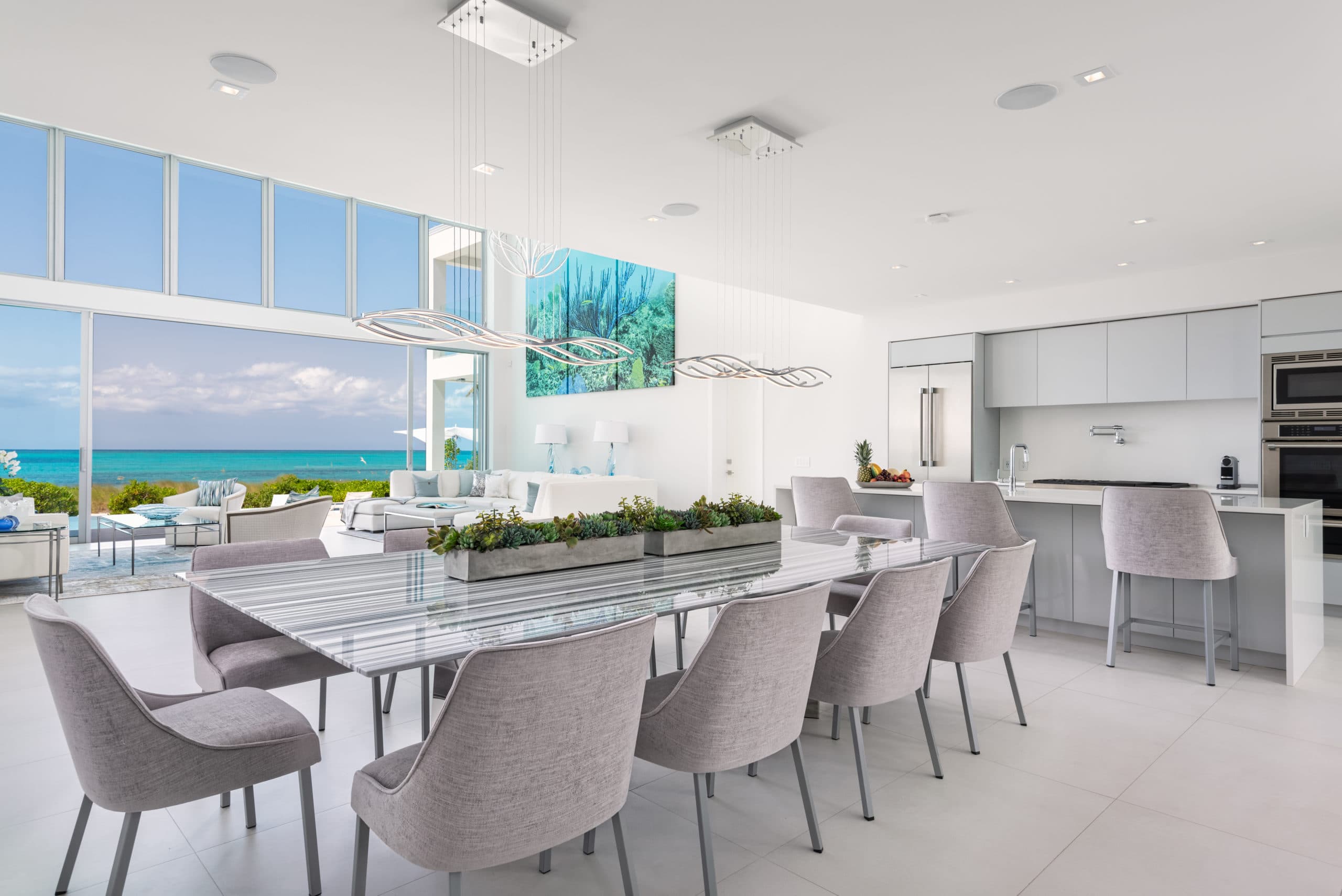 Villa Seaclusion Oasis dining area with sea view