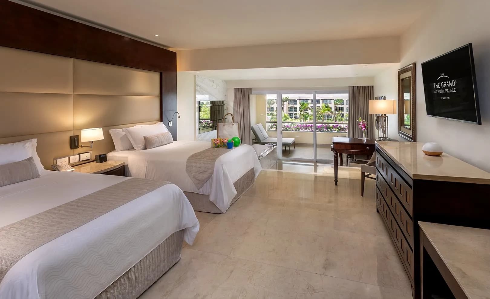 Family deluxe room with two beds at Moon Palace The Grand Cancun